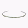 Peridot tennis bracelet in prong settings
