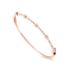 925 Sterling Silver pyramid stud bangle with geometric design