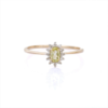 925 Sterling Silver Quartz Ring with oval stone and prong setting