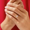 925 Sterling Silver Radiant Cut Halo Ring 4ct Diamond Engagement Ring - Image 3
