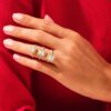 925 Sterling Silver Radiant Cut Halo Ring 4ct Diamond Engagement Ring - Image 5
