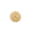 925 Sterling Silver Rainbow Moonstone Sunflower Ring
