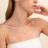 925 Sterling Silver Rainbow Sapphire Bar Necklace - Image 5