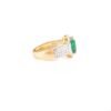 925 Sterling Silver Rare Emerald Diamond Solitaire Ring - Image 5