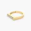 925 sterling silver pinky ring with thick gold plating