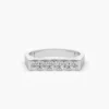Rectangular sterling silver ring with polished gold plating