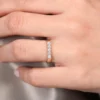 Pinky ring featuring five brilliant round CZ diamonds