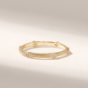 Dainty geometric ring in 925 sterling silver with CZ stones