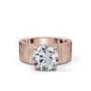 925 Sterling Silver engagement ring with 16 round side stones and pave setting