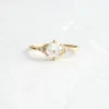 Lady's Slipper ring featuring a rose cut Premium CZ Diamond stone