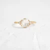 Vintage-inspired ring in sterling silver with polished gold plating