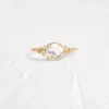 925 Sterling Silver Rose Cut Diamond Ring