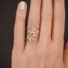 925 Sterling Silver Rose Cut Diamond Ring - Image 4