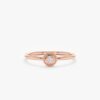 925 Sterling Silver Rose Quartz Art Deco Ring - Image 5