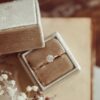 Classic solitaire ring in 925 sterling silver and gold plating