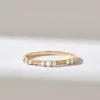 925 Sterling Silver Round Alternating Diamond Ring - Image 2