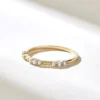 925 Sterling Silver Round Alternating Diamond Ring - Image 4