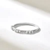 925 Sterling Silver Round Alternating Diamond Ring - Image 5
