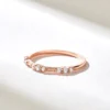925 Sterling Silver Round Alternating Diamond Ring - Image 6