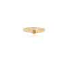 925 Sterling Silver Round Citrine Chain Ring