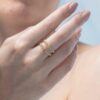925 Sterling Silver Round Citrine Chain Ring - Image 4