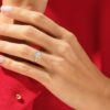 Engagement ring with 1.50 mm slim band