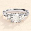 Three Stone Anniversary Solitaire Ring 3 ct. Diamond