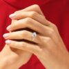 Three Stone Anniversary Solitaire Ring 3 ct. Diamond - Image 2