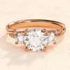 Three Stone Anniversary Solitaire Ring 3 ct. Diamond - Image 3