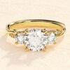 Three Stone Anniversary Solitaire Ring 3 ct. Diamond - Image 4