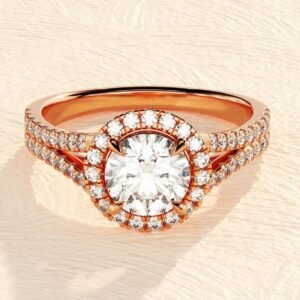 Diamond 3ct Halo Ring in 925 Sterling Silver Engagement Ring