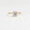 925 Sterling Silver Round Cut Diamond Engagement Ring