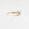 925 Sterling Silver Round Cut Diamond Engagement Ring - Image 2