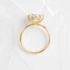 Simple ring design with thick gold plating and refined sparkle