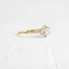 Polished ring designed for engagement or anniversary