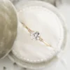 Engagement ring featuring premium CZ diamond stone