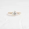 925 Sterling Silver Round Cut Diamond Engagment Ring