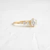 925 Sterling Silver Round Cut Diamond Engagment Ring - Image 2