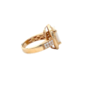 925 Sterling Silver Round Cut Diamond Opal Ring - Image 4