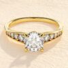 Sterling silver promise ring with round cut centre stone