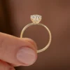 925 Sterling Silver Round Cut Diamond Engagement Ring - Image 2
