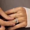 925 Sterling Silver Round Cut Diamond Engagement Ring - Image 6