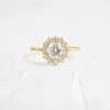 925 Sterling Silver ring with round cut diamond-inspired stone