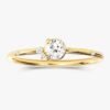 Five-stone ring with pave-set Premium CZ diamond stones