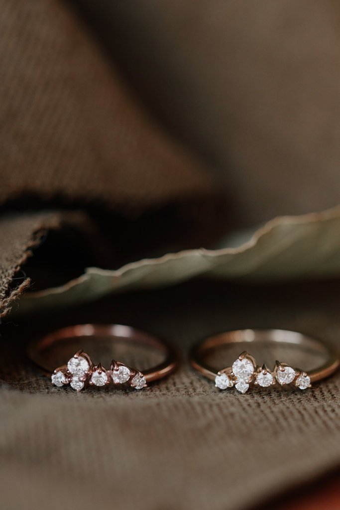 925 Sterling Silver Round Diamond Cluster Band