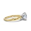 Classic engagement ring with a round-cut CZ diamond and clean setting