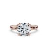Timeless round diamond engagement ring with a comfort fit band
