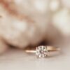 Sterling silver engagement ring with thick gold plating