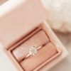 Classic solitaire ring with a single round stone