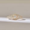 925 Sterling Silver Round Diamond Solo Dome Ring - Image 2